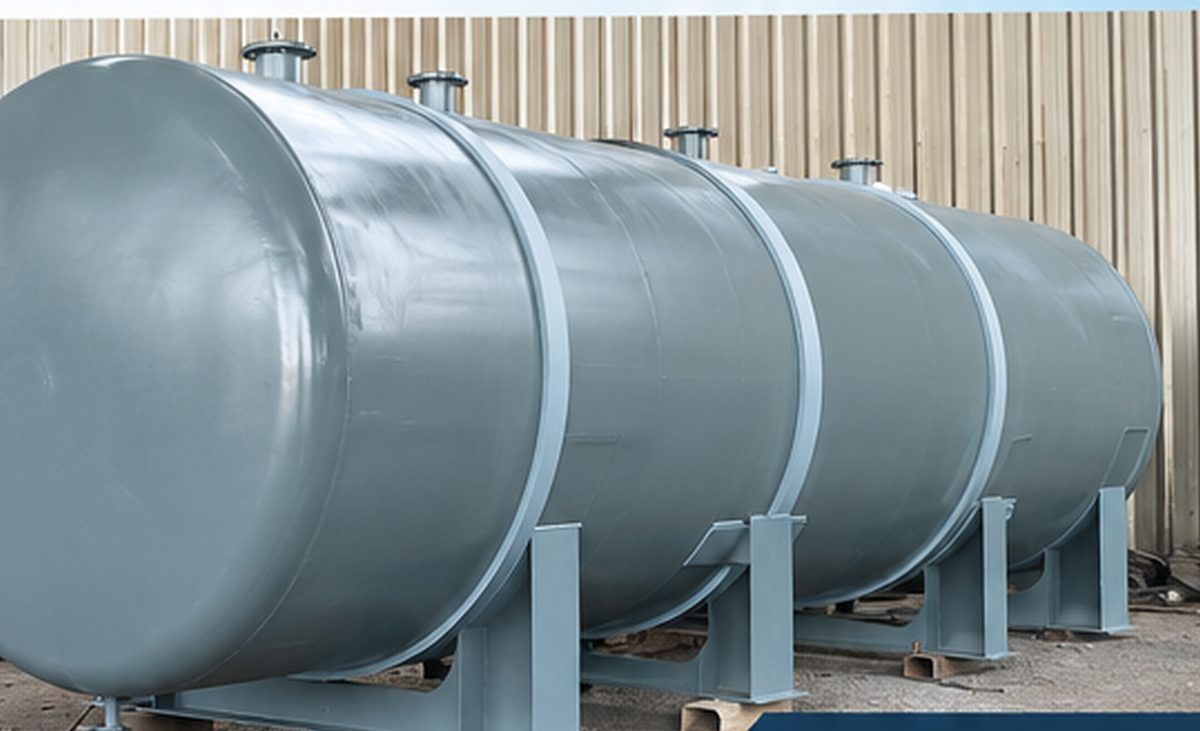 TOFM horizontal transformer oil storage tank on saddles
